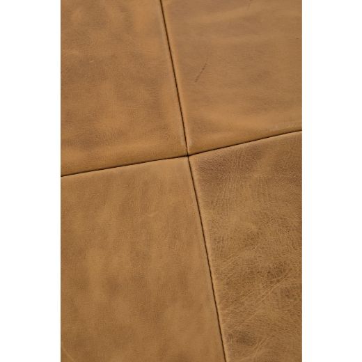 Picture of Cyrus 20" Round Leather Storage Ottoman